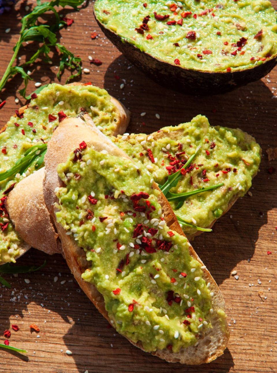 avocado toast in close up shot